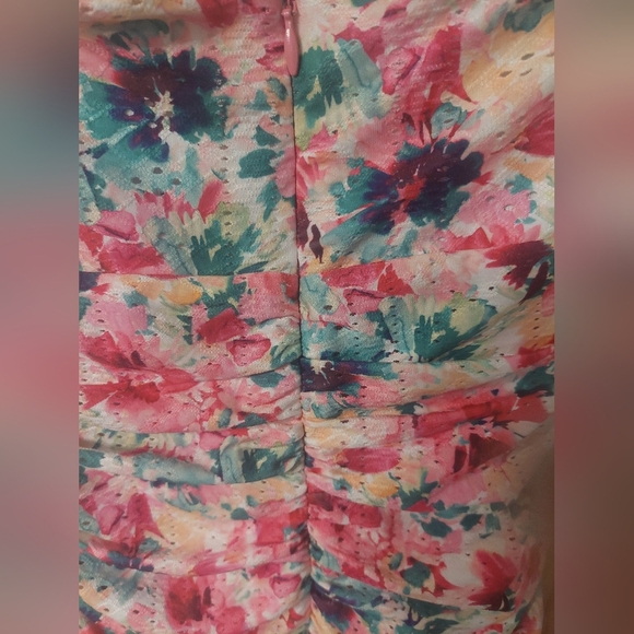 Lovers + Friends Pink Blue Off-Shoulder Bodycon Mini Dress - Picture 5 of 5